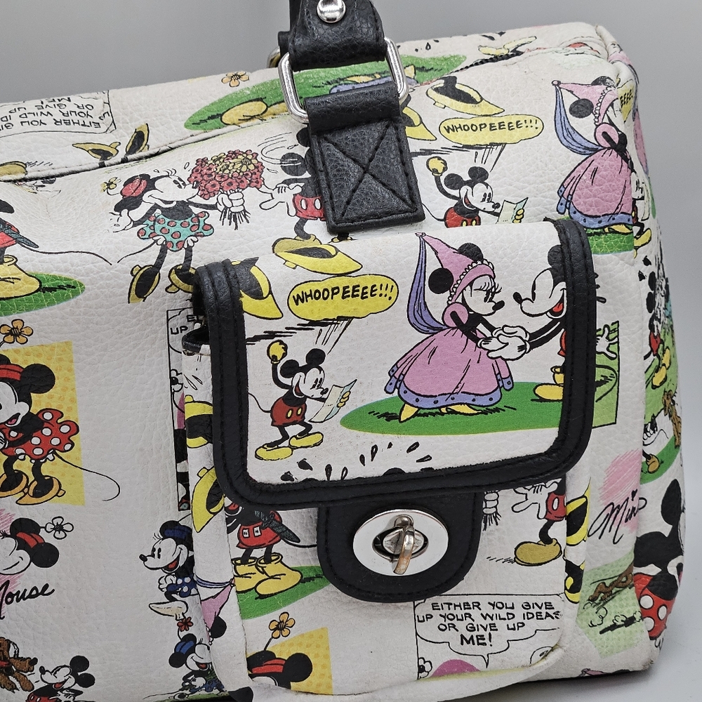 Disneyland Resorts Mickey & Minnie comic limited edition satchel handbag - Picture 4 of 15